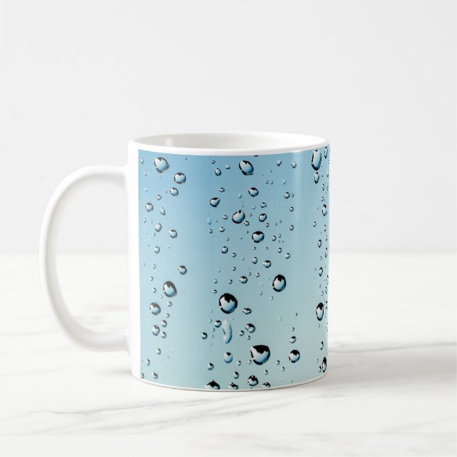 Water Drops Steam Vapour Glass Ice Drink Coffee Mug (Left)