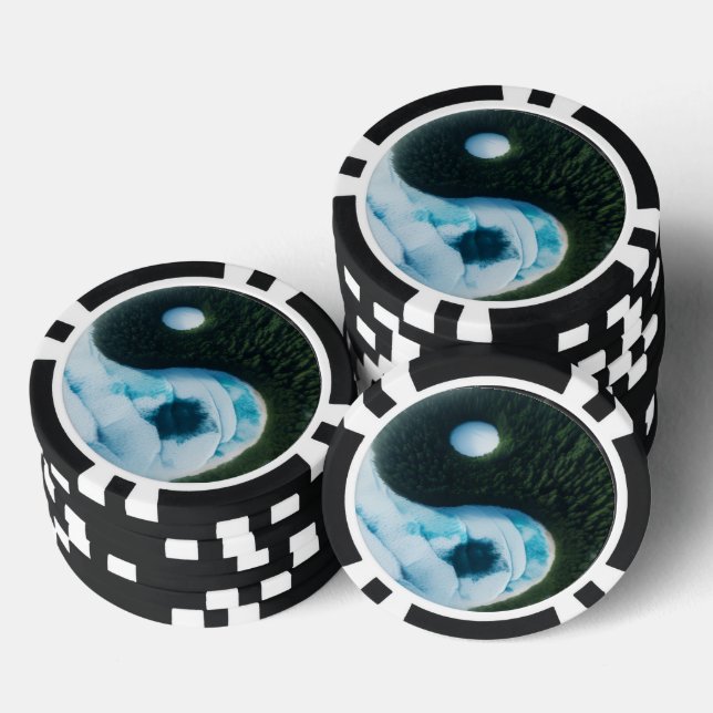 Water Earth Poker Chips (Stack)