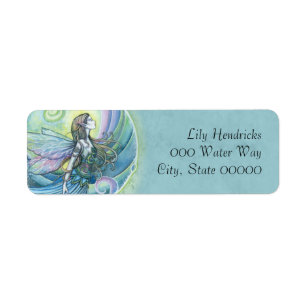 Water Element Fairy Fantasy Art Return Address Label