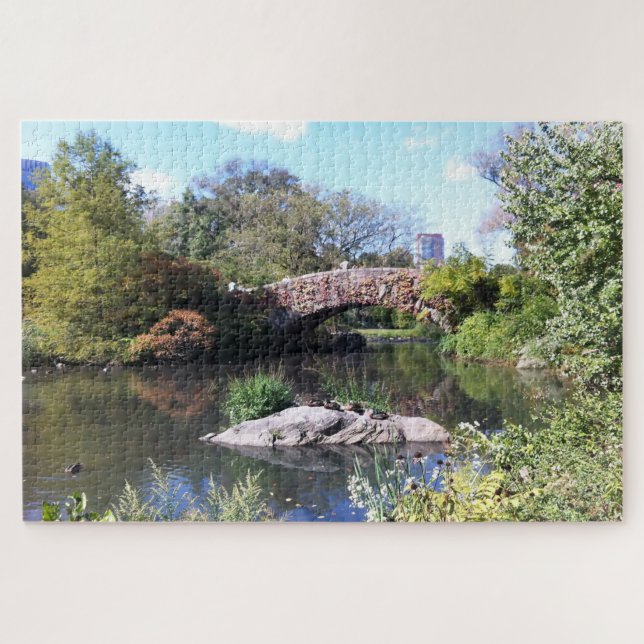 Water Feature Central Park New York Jigsaw Puzzle (Horizontal)