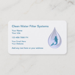 Water Filtration Business Cards