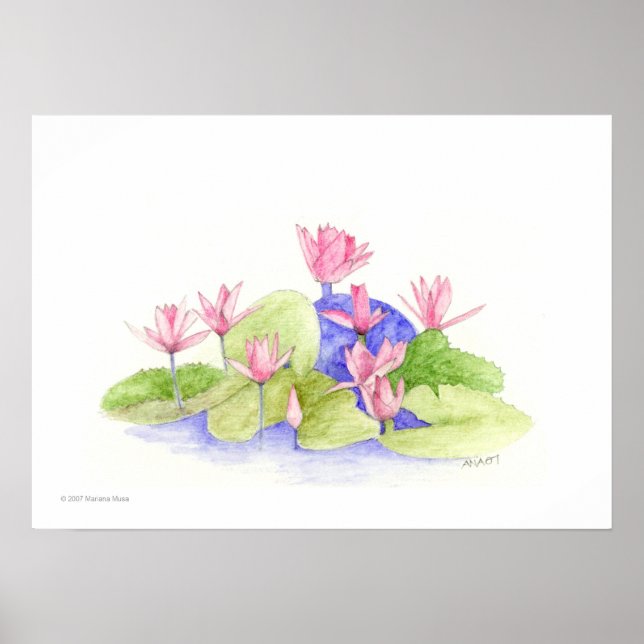 Water Flowers Poster (Front)