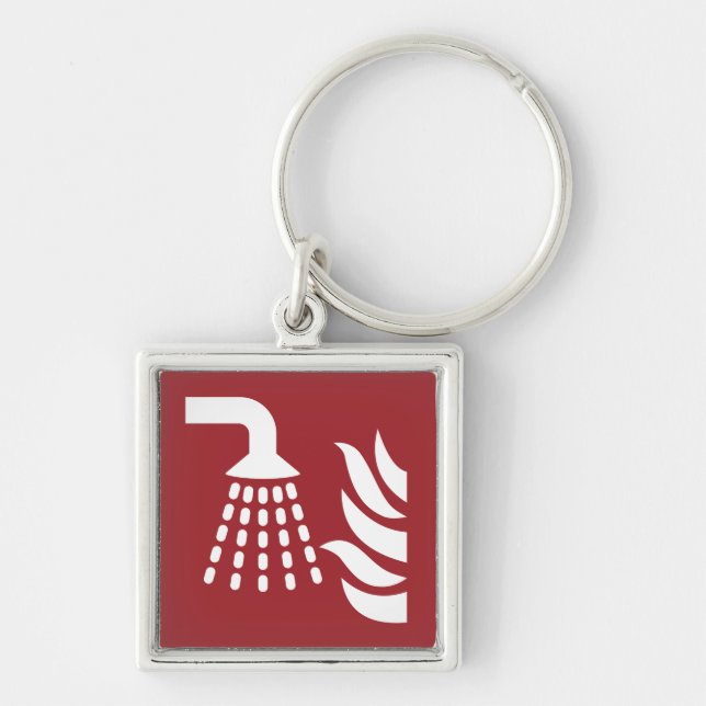 Water Fog Applicator Safety Sign Key Ring (Front)