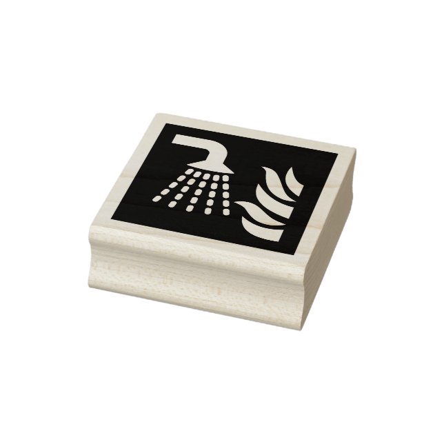 Water Fog Applicator Safety Sign Rubber Stamp (Stamp)