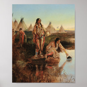 Water For Camp By Charles Marion Russell Poster