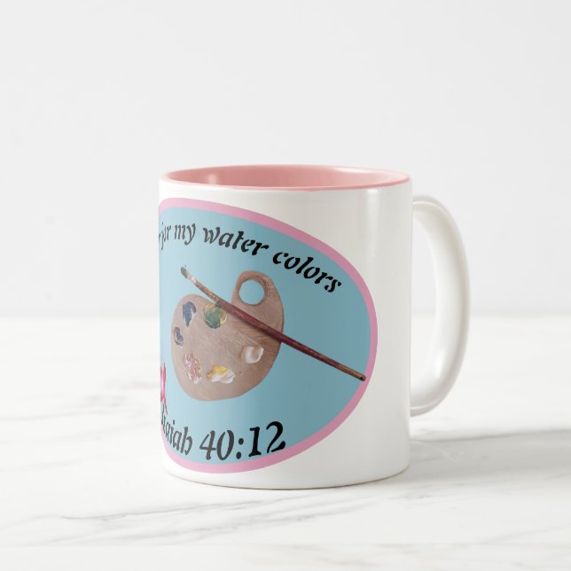 water for my water colours Two-Tone coffee mug (Front Right)