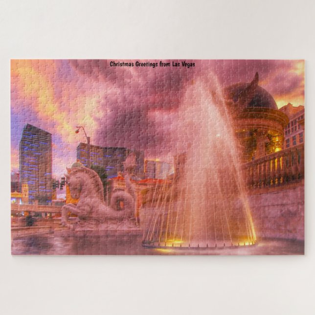 Water Fountains in Las Vegas Jigsaw Puzzle (Horizontal)