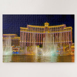 Water Fountains in Las Vegas Jigsaw Puzzle