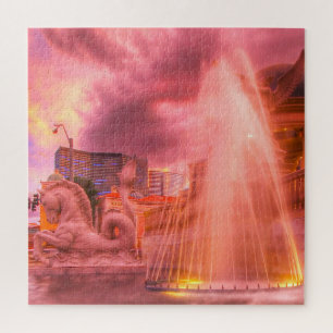 Water Fountains in Las Vegas Jigsaw Puzzle