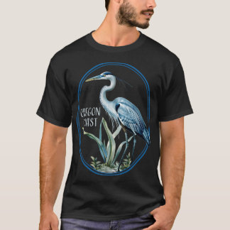 Water Fowl Bird Watching Heron Birds Great Oregon T-Shirt