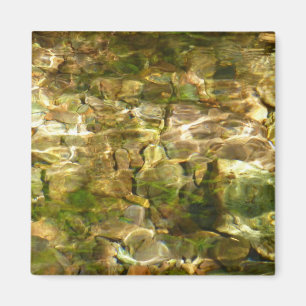 Water from Hot Springs Green-Gold Nature Magnet