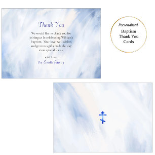 Water From the Wells of Salvation Orthodox Baptism Thank You Card
