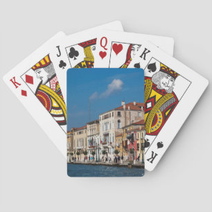 Water Front Along The Grand Canal Of Venice Playing Cards