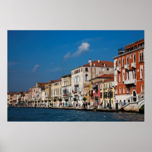 Water Front Along The Grand Canal Of Venice Poster