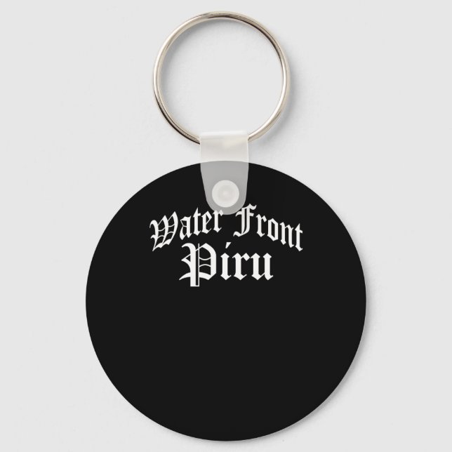 Water Front Piru Sticker  Key Ring (Front)