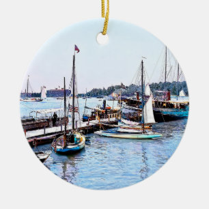 Water Front Put-In-Bay OH c1904 Ceramic Ornament