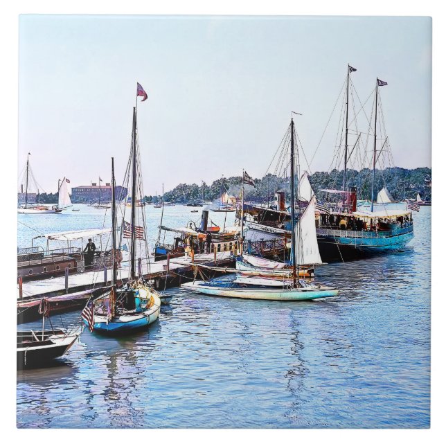 Water Front Put-In-Bay OH c1904 Ceramic Tile (Front)
