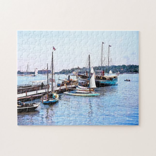 Water Front Put-In-Bay OH c1904 Jigsaw Puzzle (Horizontal)