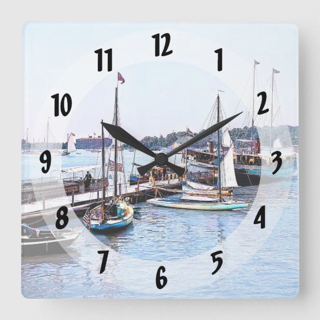 Water Front Put-In-Bay OH c1904 Square Wall Clock (Front)