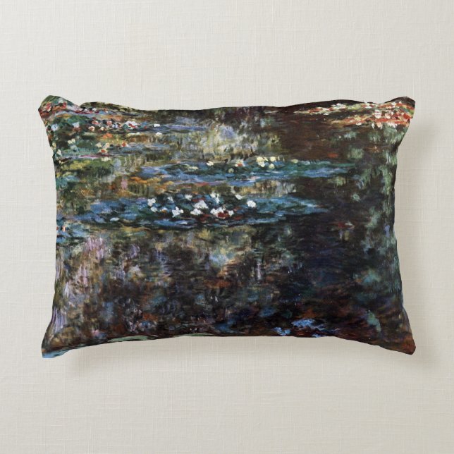 Water Garden at Giverny, France by Claude Monet Decorative Cushion (Front)