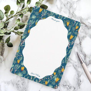 Water Garden Floral Bridal Shower Cute CUSTOM Thank You Card