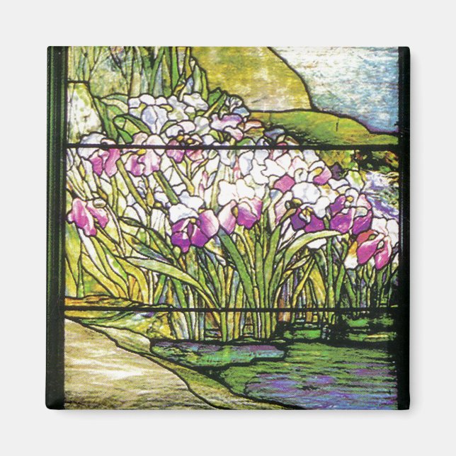 Water Garden Stained Glass Magnet (Front)