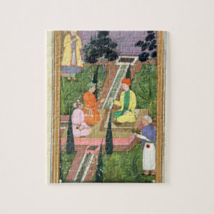 Water gardens, from the Clive Album (gouache on pa Jigsaw Puzzle