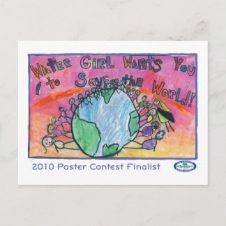 Water Girl Water You to Postcard