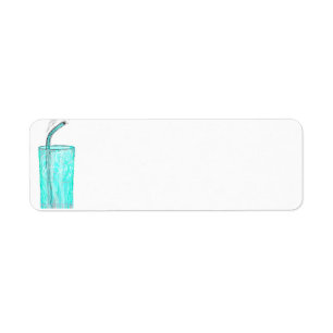 Water Glass Return Address Label
