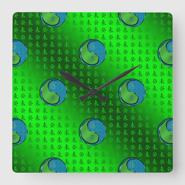 Water Goat Square Wall Clock (Front)