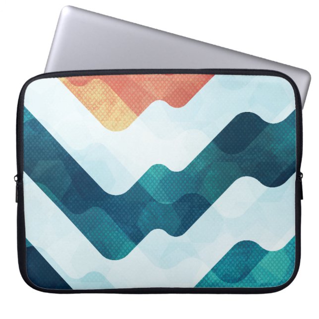Water Grunge Effect Seamless Pattern Laptop Sleeve (Front)