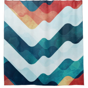Water Grunge Effect Seamless Pattern Shower Curtain