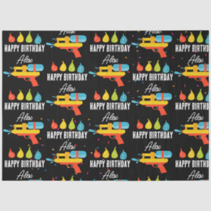 Water Gun & Balloons Summer Birthday Party Tissue Paper