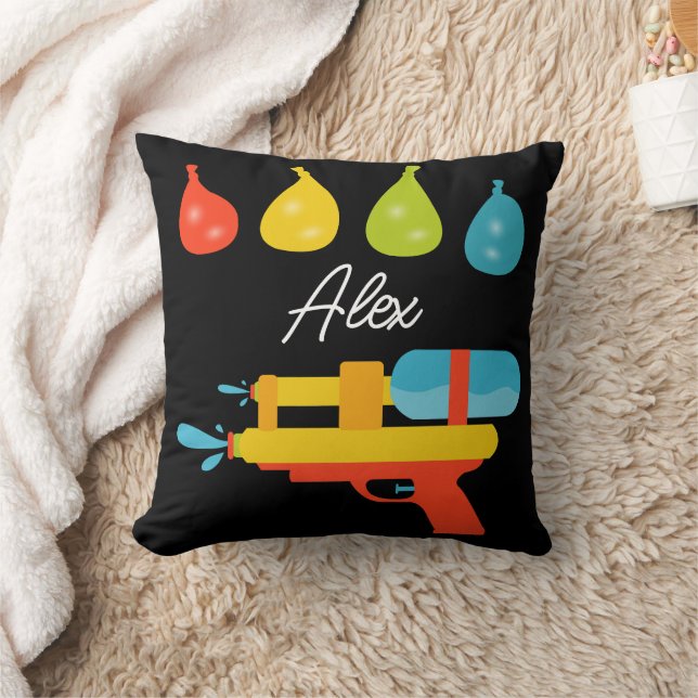 Water Gun & Balloons Summer  Cushion (Blanket)