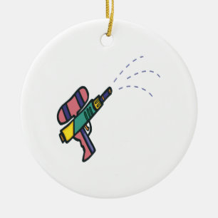 Water Gun Ceramic Ornament
