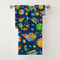 Water guns water balloons summer kids pattern kids