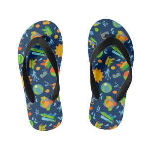 Water guns water balloons summer kids pattern kid's thongs