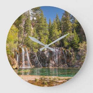 Water Hanging Lake Glenwood Springs, Colorado Large Clock