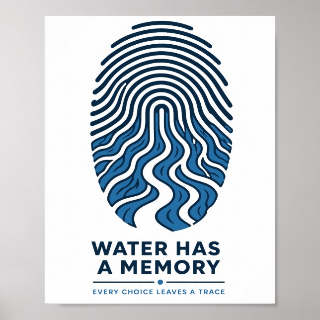 Water Has A Memory Fingerprint Poster (Front)
