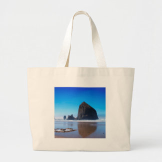 Water Haystack Rock Large Tote Bag