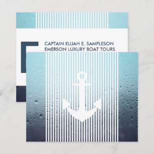 water haze monogram nautical anchor loyalty card