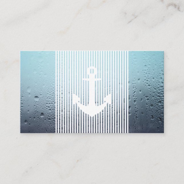 water haze monogram nautical anchor loyalty card (Front)