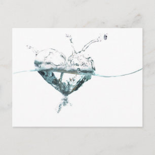 water heart postcard