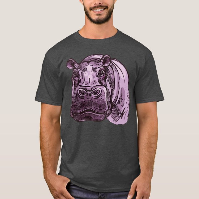 Water hippopotamus and cute animal gift T-Shirt (Front)