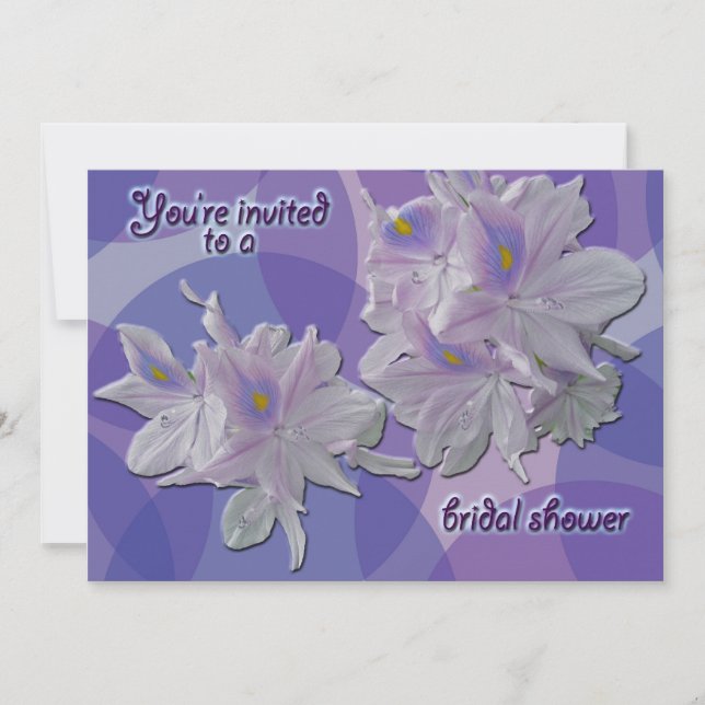 Water Hyacinth Bridal Shower Invitation (Front)