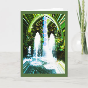 Water in nature holiday card
