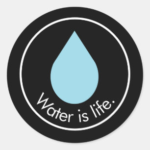 Water is life. Classic Round Sticker