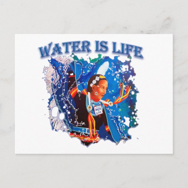 Water is Life - Fancy Shawl Dancer Postcard (Front)