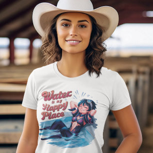 Water Is My Happy Place Submerged Serenity  T-Shirt