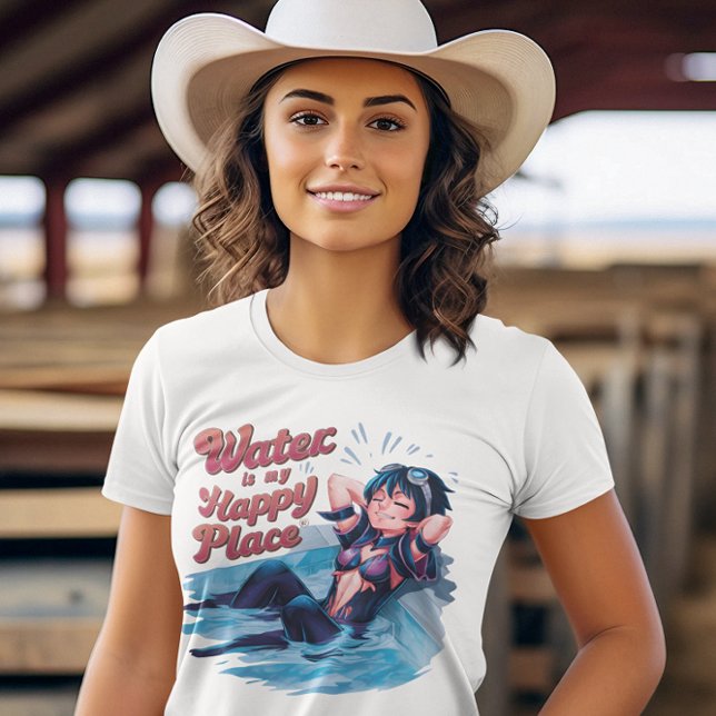 Water Is My Happy Place Submerged Serenity  T-Shirt (Creator Uploaded)